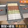 Caja de Almacenamiento Catiónica para el Hogar con Tapa, Caja de Almacenamiento Visible para Ropa y Pantalones, Caja de Almacenamiento de Ropa Plegable de Gran Capacidad