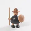 Oso Conejo Vikingo Mono Decoraciones para el Hogar Marioneta de Porche Manualidades Decorativas para Cafetería Adornos de Madera