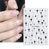 BELLEZA COMPLETA Nueva pegatina de arte de uñas de gato KT para el Día de San Valentín Mezcla de pegatinas adhesivas rojas para uñas con parte trasera caliente