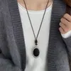 Nuevo Collar de Suéter con Cordón de Cuero de Moda, Accesorio de Joyería Versátil y Elegante para Mujer con un Toque de Lujo