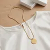 Colar Minimalista Japonês e Coreano Redondo Liso de Aço Inoxidável Personalizado Corrente de Osso de Cobra Redonda Tendência Joias Atacado