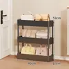 Gabinete de Almacenamiento para Baño Ultradelgado y Extremadamente Estrecho para Espacios Estrechos Detrás de la Puerta, Estante de Almacenamiento de Espacios de Pie con Ruedas