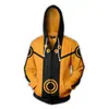 Comercio Exterior Serie Naruto Sudadera Estampada en 3D Cardigan con Cremallera Sudadera con Capucha Chaqueta Ropa de Cosplay Anime