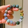 Pulsera Pulsera de Ágata India Natural Happy Planet de 12 mm