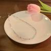Collar de lazo de cuentas coloridas de verano para mujer, cadena de clavícula ligera de lujo con cuentas Xiaomi, collar dulce que combina con todo.