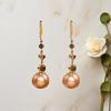 Brincos Elegantes de Zircônia Pérola Roxa 2025 para Mulheres, Luxo Acessível e Brincos Franceses de Gancho de Orelha de Alta Qualidade, Brincos Longos com Franjas