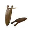 Raspador de Nariz de Sándalo Verde Masajeador Caracol Palo para Tendones Raspador Puente Nasal de Arena Belleza Ocular Masaje Desobstrucción Tablero de Masaje de Dos Dientes
