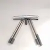 Aplicador de Agua Redondo de Acero Inoxidable de 4 Secciones de 35 cm, Limpiaparabrisas Redondo de Vidrio, Marco en Forma de T, Cabezal Limpiador, Raspador de Ventanas en Stock