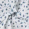 Conjunto de Pijama Curto com Listras Florais Patchwork Color-Blocking Novo Estilo Europeu e Americano para Mulheres 2026 Primavera/Verão Roupa de Exterior Roupa para Casa