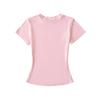Camiseta Americana Hot Girl Cintura Ampulheta Justa Manga Curta Feminina Verão Estilo Ins Europeu e Americano Decote Redondo Curta Slim Emagrecimento Look Top