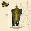 Decoração de caveira brilhante pendurada para casas mal-assombradas, salas secretas, adereços para montagem de atmosfera de terror, luzes LED de festa, decoração de fantasma