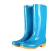Botas de chuva de cano alto Wu Si da moda Botas de chuva femininas de cano longo sapatos impermeáveis de moda sapatos de borracha antiderrapantes para cozinha sapatos de trabalho