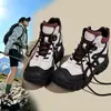 Zapatos de Montañismo para Exteriores para Mujer 2026 Nuevo Estilo Suela Gruesa Aumentadores de Altura Antideslizantes Deportes de Senderismo Zapatos de Mujer Cuero Genuino Ropa de Trabajo Botas Martin para Mujer