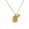 Colar Pingente Feminino Moda Retro Luxo Leve Francês Totalmente Cravejado com Design Único Corrente Clavícula Atacado