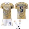 2324 Uniforme de Futebol Infantil Real Madrid Dragão Edição Especial Amarelo 9 Mbappe 7 Vinnie 5 Bellingham Ronaldo