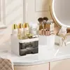Organizador de Maquillaje Multifuncional: Caja de Almacenamiento de Plástico de Gran Capacidad para Cosméticos para Tocador, Estudiantes y Uso en Escritorio