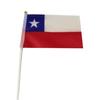 Bandera de Chile, bandera para ondear a mano, bandera con impresión de poliéster de doble cara, varilla de plástico, venta directa de fábrica
