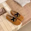 Zapatos Mary Jane Bajos de Punta Dividida Falsa Franceses para Mujer 2026 Nuevos con Tira Cruzada Versátiles Cómodos Suela Suave Zapatos Planos de Ballet