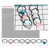Elástico de Cabelo Jiarui em Acetato em Formato de Coração Estilo Japonês Corda de Cabelo em Formato de Coração para Meninas Alta Elasticidade Elástico Durável Acessório de Cabelo para Rabo de Cavalo