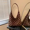 Bolsa de Bolinhas Estilo Coreano Feminina Comércio Exterior Nova Versátil de Ombro Único de Axila Grande Capacidade Simples para o Dia a Dia Bolsa Saco Feminina