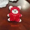 Estilo Coreano Gran Muñeco de Dibujos Animados de Terciopelo Rojo Accesorios Oso del Bosque Conejo Muñeco Broche Ropa Accesorios para el Cabello Accesorios de Bricolaje