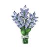 Broche Lavanda Púrpura para Mujer de Alta Gama Nuevo Elegante Cristal Corsage Lujo Ligero Diseño Nicho Sentido Pin Accesorios