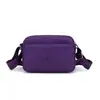 Bolsa transversal multi-camadas da moda para mulheres, mochila impermeável de estilo coreano simples, bolsa de ombro compacta de nylon feminina, bolsa pequena resistente à água