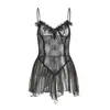 Lingerie Sexy, Camisola de Renda, Arquivo Aberto, Não Precisa Tirar, Flertando, Pijama Transparente, Tentação de Empregada, Provocação Apaixonada Saia de Gaze