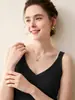 Camisola de cashmere canelada com decote em V para mulheres, outono e inverno, alças de renda, colete de malha, roupa íntima, camada base, top de malha de cashmere sem mangas
