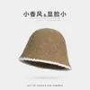 Sombrero de pescador negro para mujer, sombrero de cubo tejido estilo ins, estilo japonés de otoño e invierno, versátil, adelgazante, que cubre el rostro, sombrero de cubo de moda para mujer