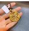 Pingente de ouro de areia do Vietnã pingente antigo de cadeado para bebê flor de cabaça Guanyin Buda bússola dos oito tesouros ouro corda de envio
