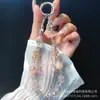 Cordão Curto para Celular com Contas de Cristal e Pingente de Flor, Corrente Estilo Fresco com Contas e Espaçadores para Capa de Celular