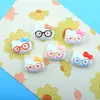 Nuevas Gafas Estilo Dibujo Animado Lindo Lazo Kt Accesorios de Resina DIY Funda de Teléfono Pasador Decoración para Zueco