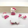 Gatito de Disfraces de Dibujos Animados Cuerpo Completo Lindo Lazo Gato Kt Funda de Teléfono DIY Material de Accesorios de Resina para Tocados Pegamento de Crema