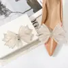 Hebilla de Zapato de Tacón Transfronteriza Lazo de Pedrería Zapatos de Mujer Flor Zapatos de Boda Zapatos de Dama de Honor Decorativo Desmontable Lazo Grande