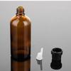 Botella gotero de vidrio ámbar de 30 ml con boca roscada, tapa de rosca, empaque cosmético, subempaque, botella de aceite esencial ámbar, cuidado de arrugas
