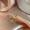 Anillo Abierto de Plata s925 con Textura Trenzada Diseño Nicho para Mujer Estilo Retro ins Frío Cadena Anillo de Dedo Hip-Hop