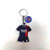 Llavero de Jersey Real Madrid Massey Neymar Levan Harland Llavero de goma suave de PVC Colgante Regalo