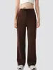Pantalones de Yoga de Capa de Aire para Mujer, Ropa de Abrigo de Otoño, Pantalones Rectos de Pierna Ancha con Cruce y Cordón, Pantalones Deportivos Casuales de Cintura Alta