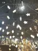 Nuevos Accesorios de Boda Anillo de Luna Luminoso de Acrílico Araña Cadena de Luces Decoración de Techo de Boda