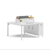 Escritorio de Oficina y Silla de Acero Minimalista Moderno Combinación Escritorio de Computadora Pantalla Combinación Libre