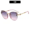 Moda Europeia e Americana Óculos de Sol Cat-Eye Elegantes de Armação Grande Festa Exterior Dirigindo Proteção Solar Personalizados Tendência Óculos de Sol Femininos Transfronteiriços