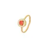 Anel Elegante Brilhante Microcravejado com Zircônia, Totalmente Cravejado com Diamantes, Estilo Elegante de Nicho, Igual ao das Celebridades da Internet, Venda Quente, Anel de Alto Padrão Feminino