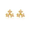 Aretes de Botón Plata Esterlina S925 Simples Nicho Exquisitos Avanzados Aretes de Poste para la Oreja Simples Nuevos Aretes de Primavera y Verano Sentido del Diseño