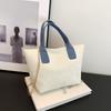 Bolsa de veludo cotelê popular deste ano, nova e elegante para mulheres, estilo coreano, grande capacidade, bolsa tiracolo, para o trabalho, lancheira, sacola de compras