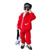 Traje de Doble Cremallera para Niño Primavera y Otoño Nueva Chaqueta Deportiva para Niños Conjunto de Dos Piezas para Niños Pequeños y Medianos Ropa Infantil de Exportación