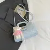 Nova bolsa transversal de moda estilo coreano, padrão de losango preto, bolsa de corrente versátil de alta qualidade com fecho de trava, bolsa de mão e bolsa de ombro
