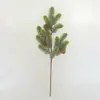 Decoración Navideña de Agujas de Pino Artificial Transfronteriza Accesorios de Rama de Pino Individual Conos de Pino de Plástico Decoración Festiva Árbol de Navidad
