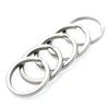 Chaveiro de anel plano de metal Anel duplo 6-50mm Branco K Anel plano Abertura Chaveiro