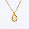 Collar de acero inoxidable para mujer con 26 letras inglesas, colgante de moda europea y americana, joyería al por mayor transfronteriza de Amazon